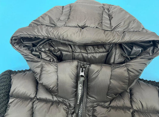 Black cardigan hooded with pocket on sleeves